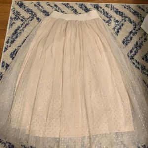 Morning Lavendar Tulle Midi Skirt